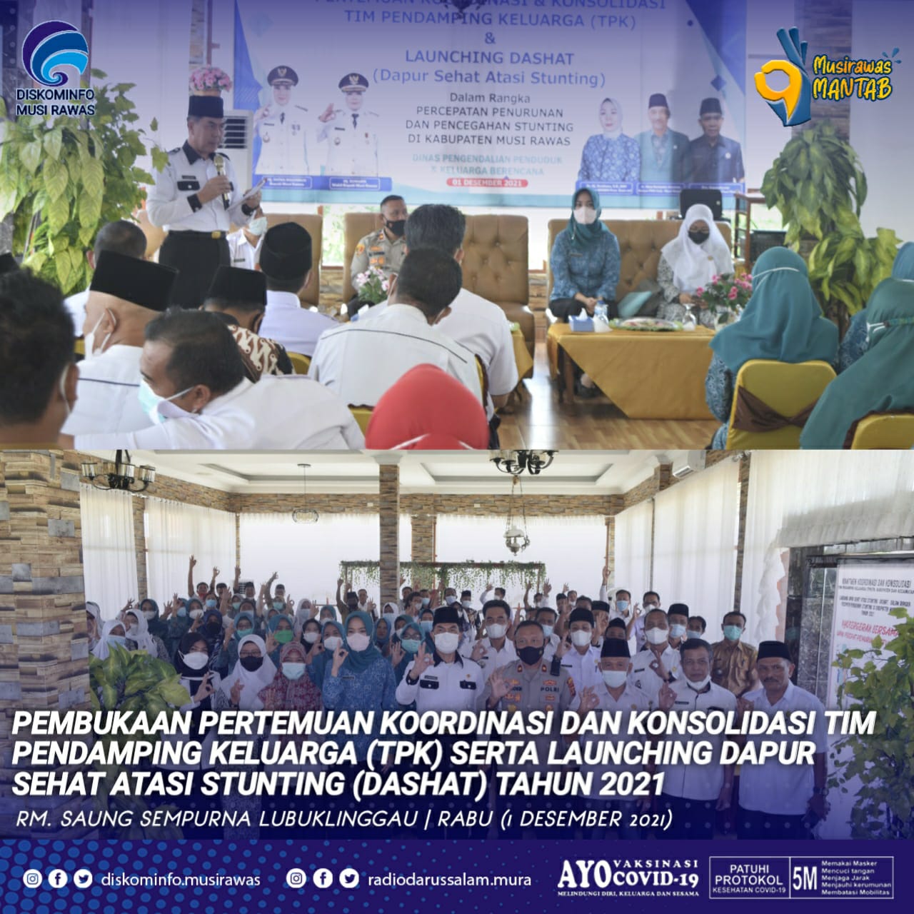 Pembukaan Pertemuan Koordinasi dan Konsolidasi TPK Serta Launching DASHAT