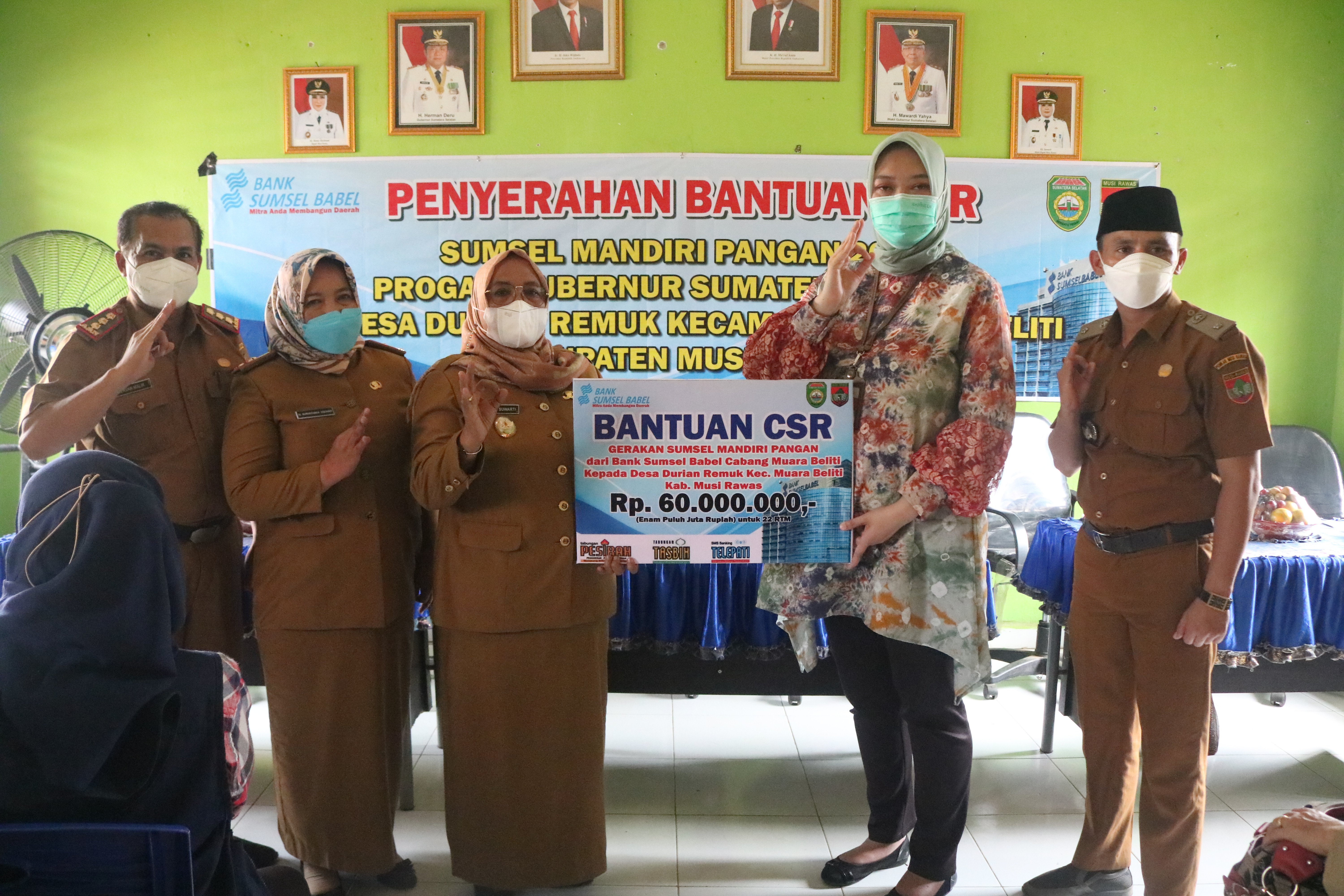 Pemberian dan Penyerahan Bantuan CSR Mandiri Pangan dari PT Bank Sumsel Babel Cabang Muara Beliti