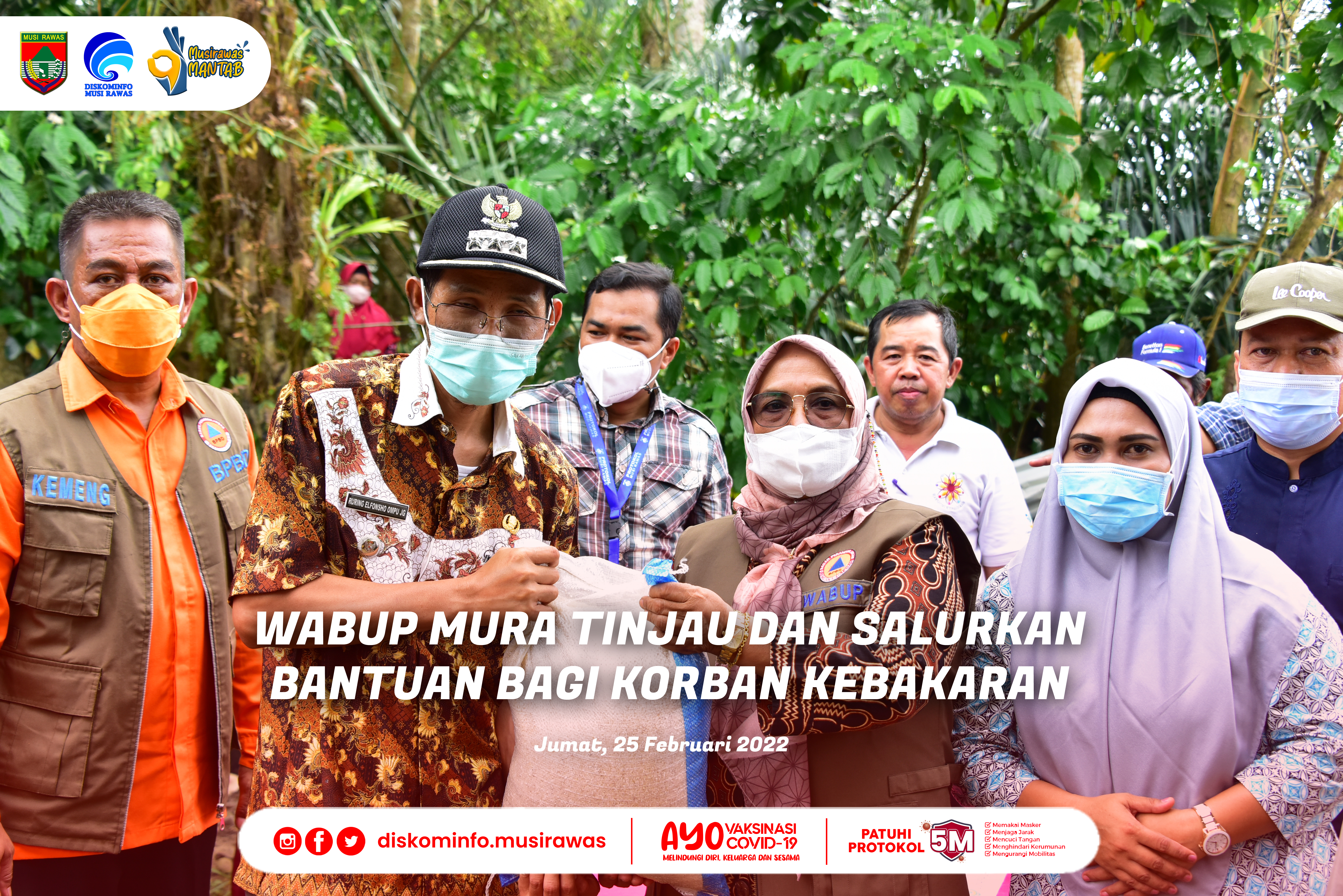 Wabup Mura Tinjau dan Salurkan Bantuan Bagi Korban Kebakaran