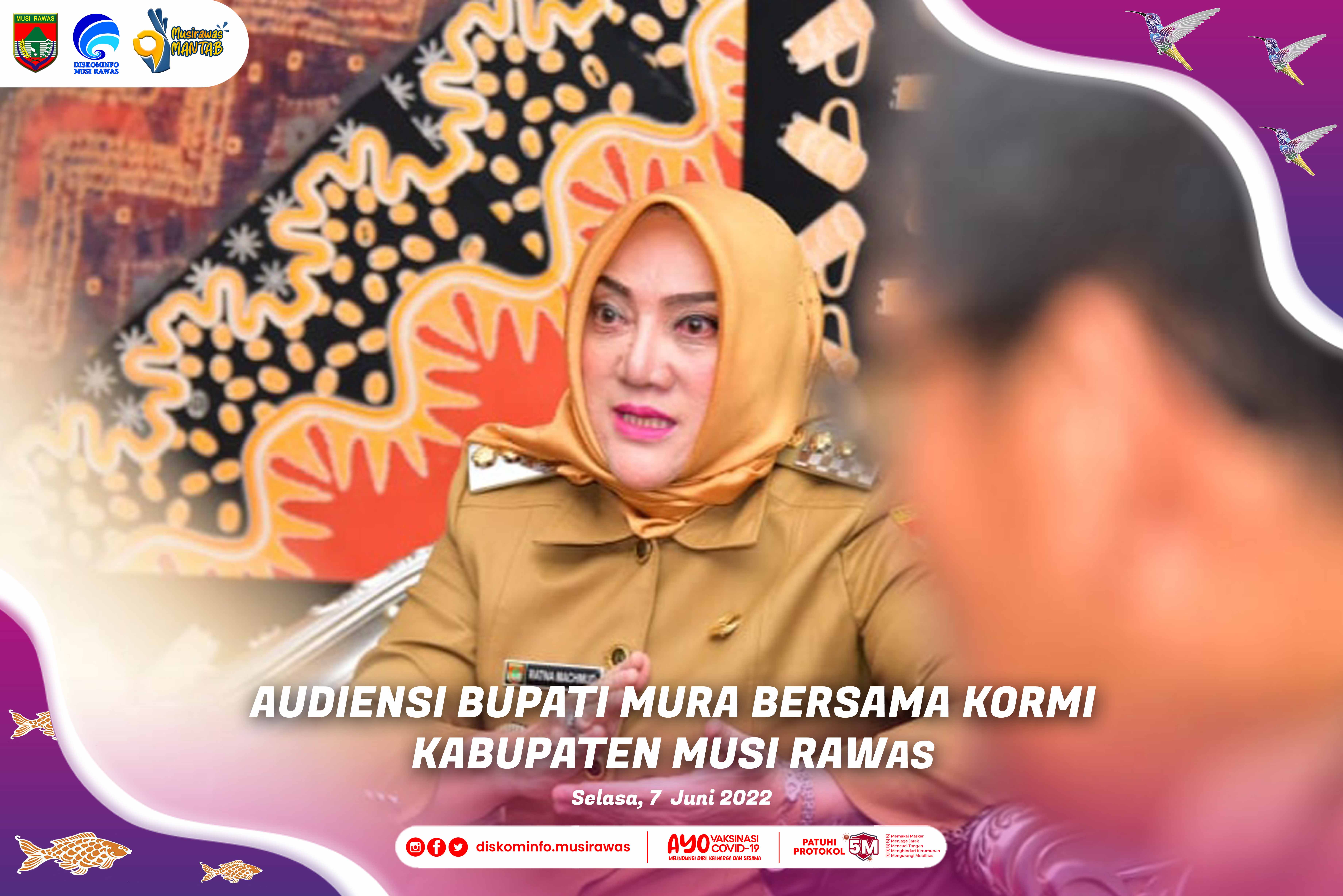 Audiensi Bupati Musi Rawas Hj Ratna Machmud bersama Kormi Kab Mura