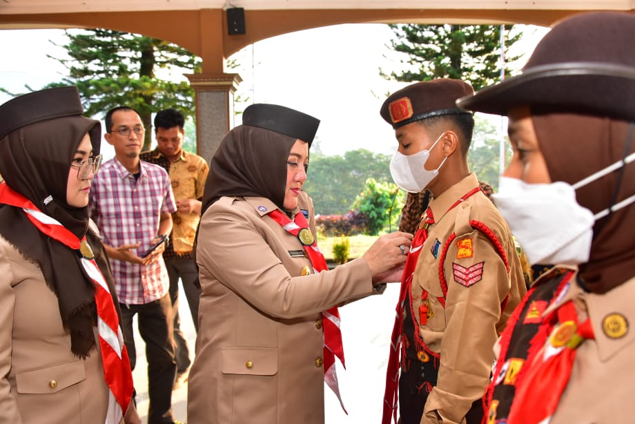 Pelepasan Kontingen Jambore Nasional dari Kwartir Cabang Gerakan Pramuka
