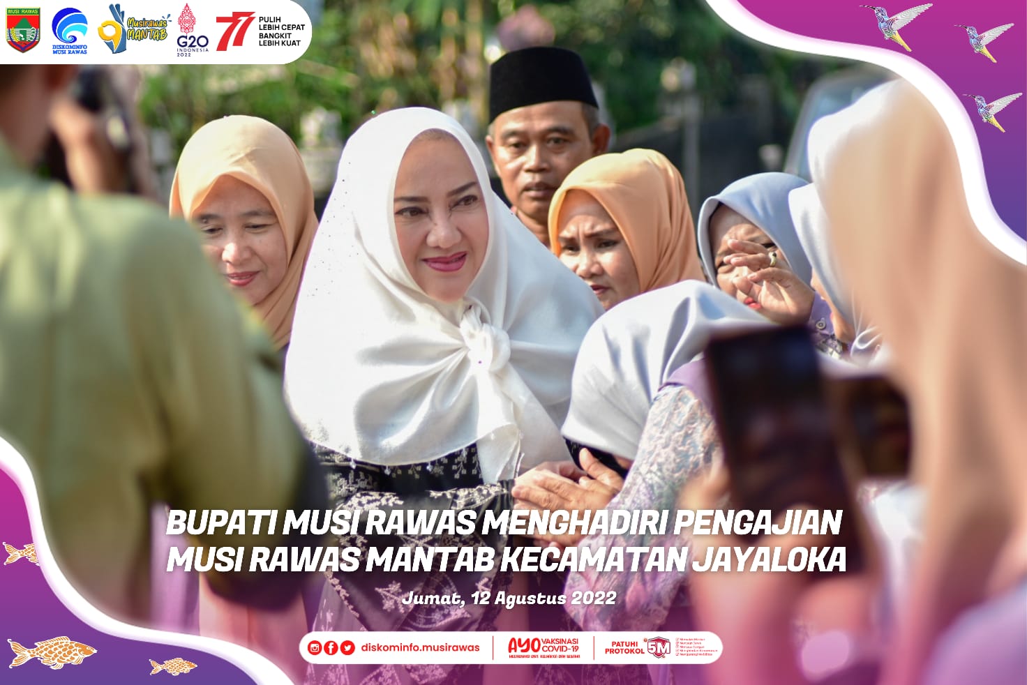 Bupati Musi Rawas Hadiri Pengajian Musi Rawas Mantab Kecamatan Jayaloka