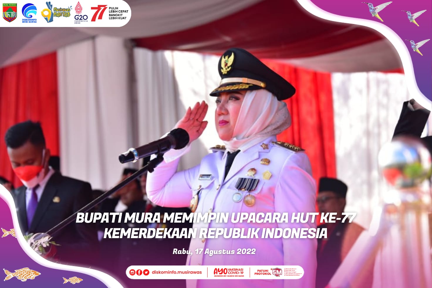 Bupati Mura Pimpin Upacara Peringatan HUT ke-77 Kemerdekaan RI