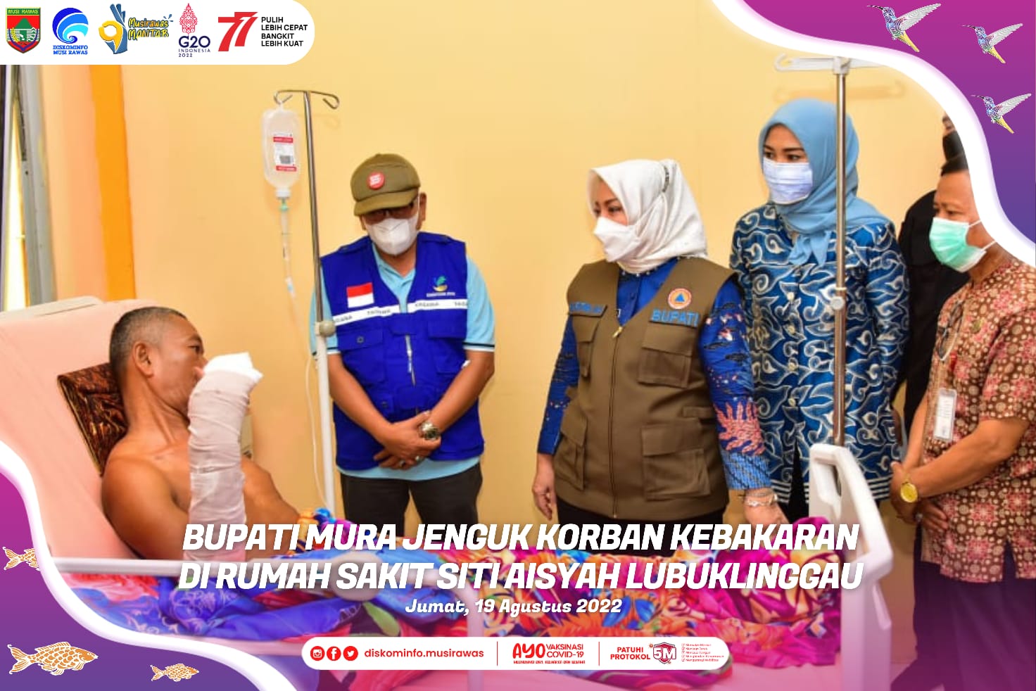 Jenguk korban kebakaran