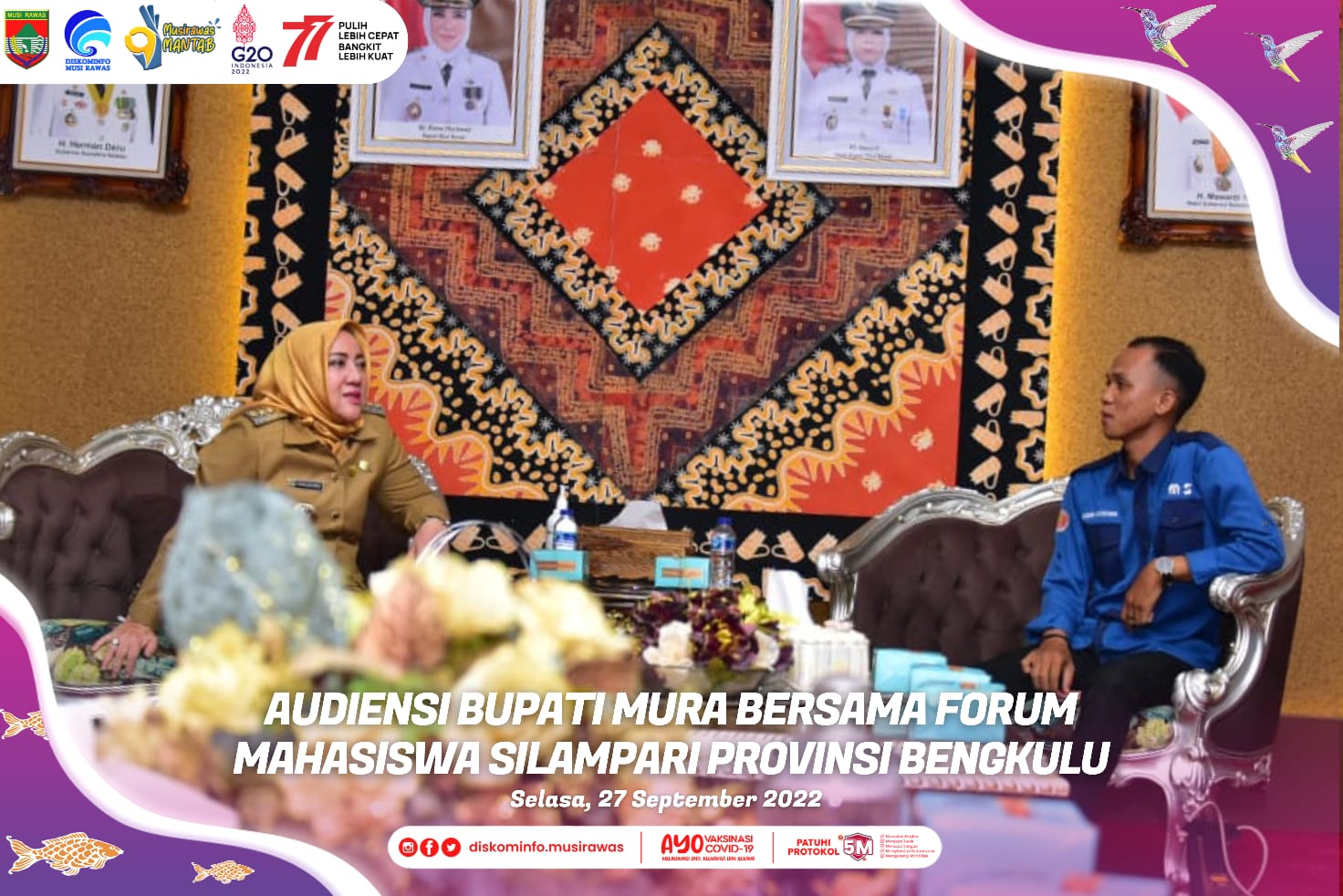 Audiensi Bupati Mura Hj. Ratna Machmud bersama FMS Bengkulu