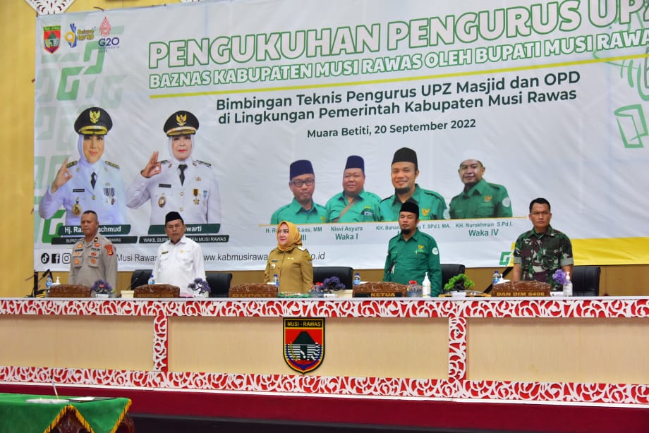 Pegukuhkan Pengurus UPZ BAZNAS serta pembukan Bimtek Pengurus UPZ Masjid dan OPD Musi Rawas