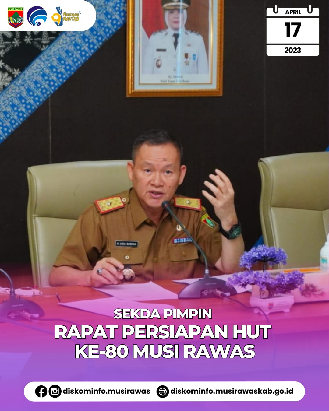 Rapat Pembahasan Persiapan HUT ke 80 Kabupaten Musi Rawas
