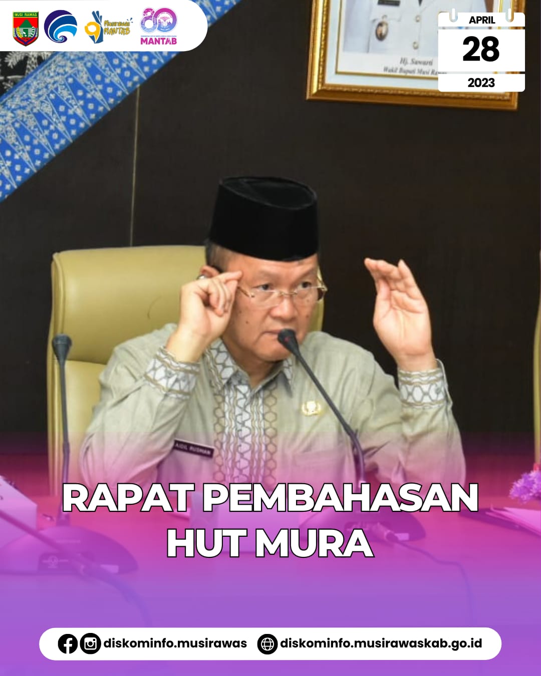 Rapat Panitia Terbatas tentang Perubahan Tanggal Acara Peringatan Hari Jadi serta Kunjungan Gubernur Sumatera Selatan