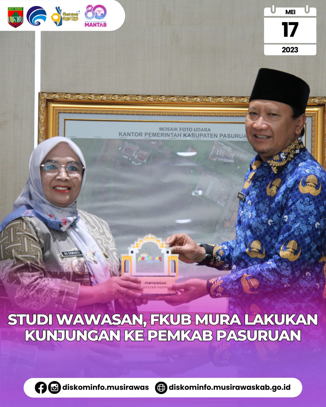 Silaturahmi dan Studi Wawasan, FKUB Musi Rawas Lakukan Kunjungan ke Pemkab Pasuruan