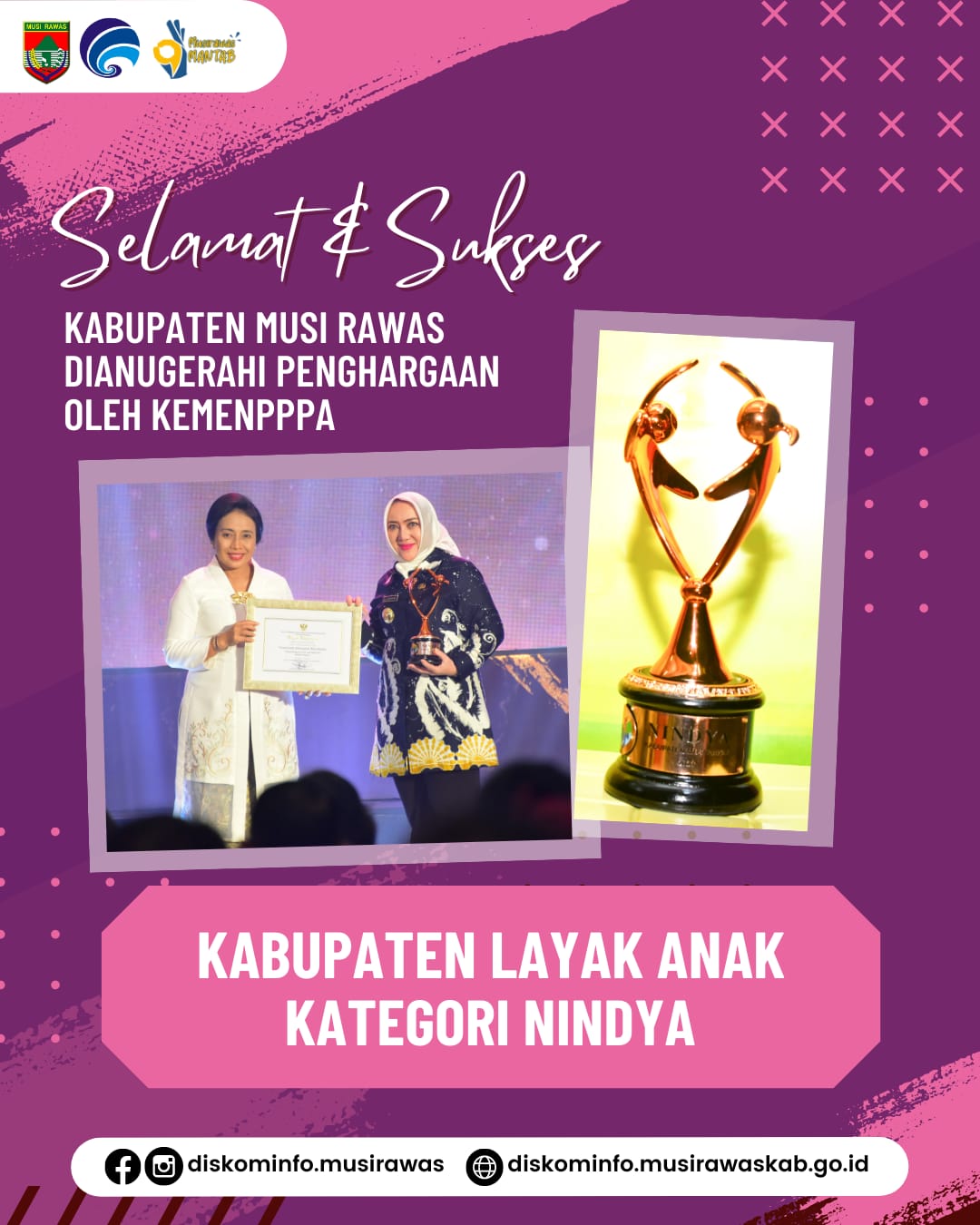 Kembali Raih Prestasi, Kabupaten Musi Rawas Dianugerahi Penghargaan Oleh KEMENPPPA