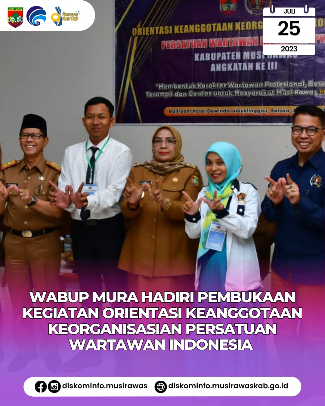 Pembukaan Kegiatan Orientasi Keanggotaan Keorganisasian PWI Musi Rawas Angkatan ke 3