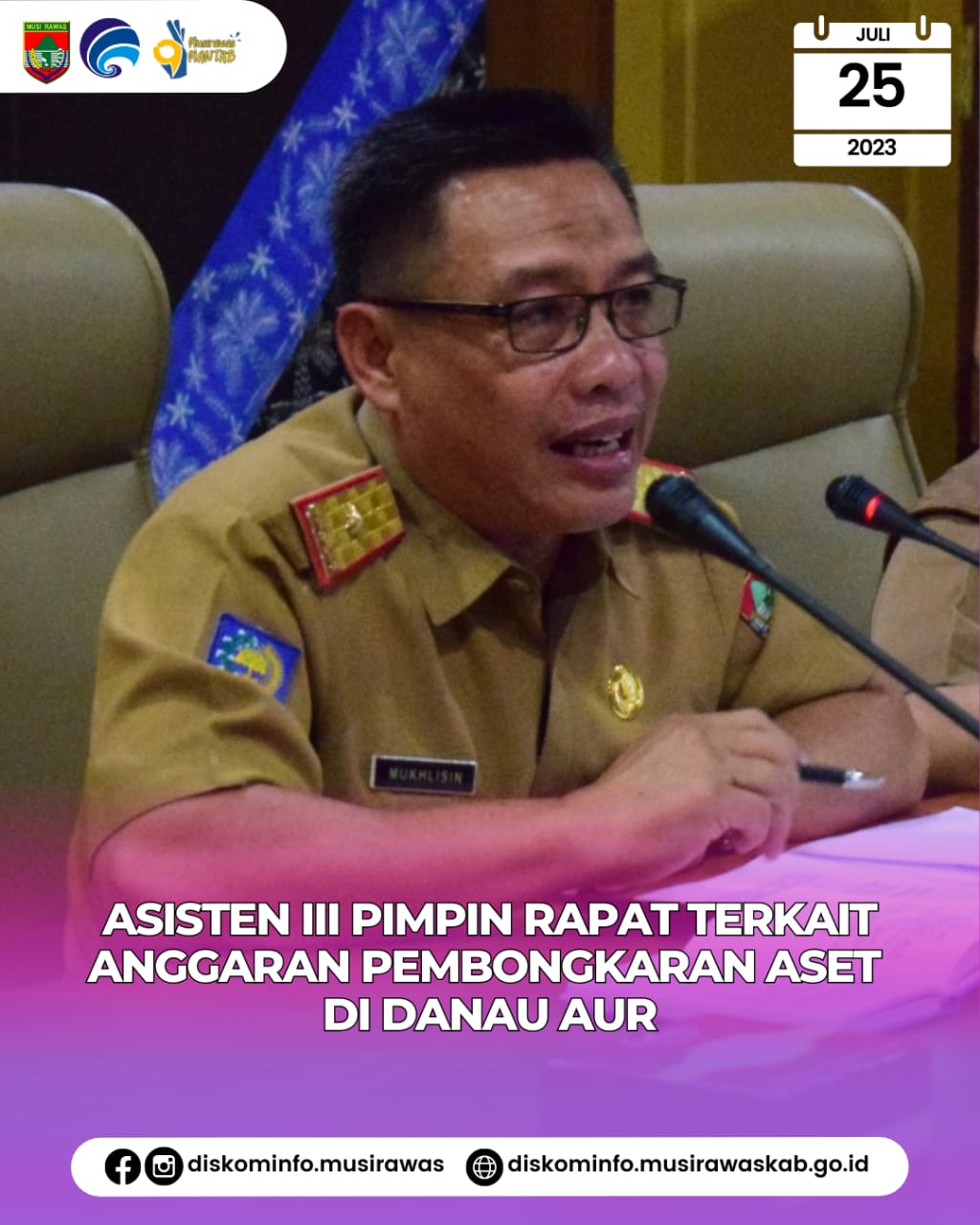 Rapat terkait Anggaran Pembongkaran Aset Di Danau Aur