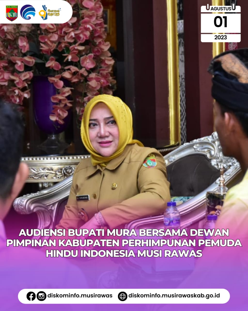 Audiensi Bupati Musi Rawas bersama Dewan Pimpinan Kabupaten Perhimpunan Pemuda Hindu Indonesia Musi Rawas