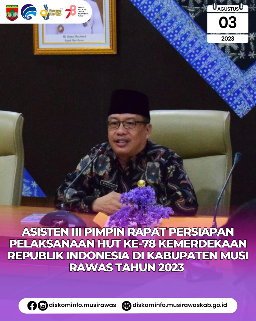 Rapat persiapan pelaksanaan Hari Ulang Tahun Ke 78 Kemerdekaan Republik Indonesia