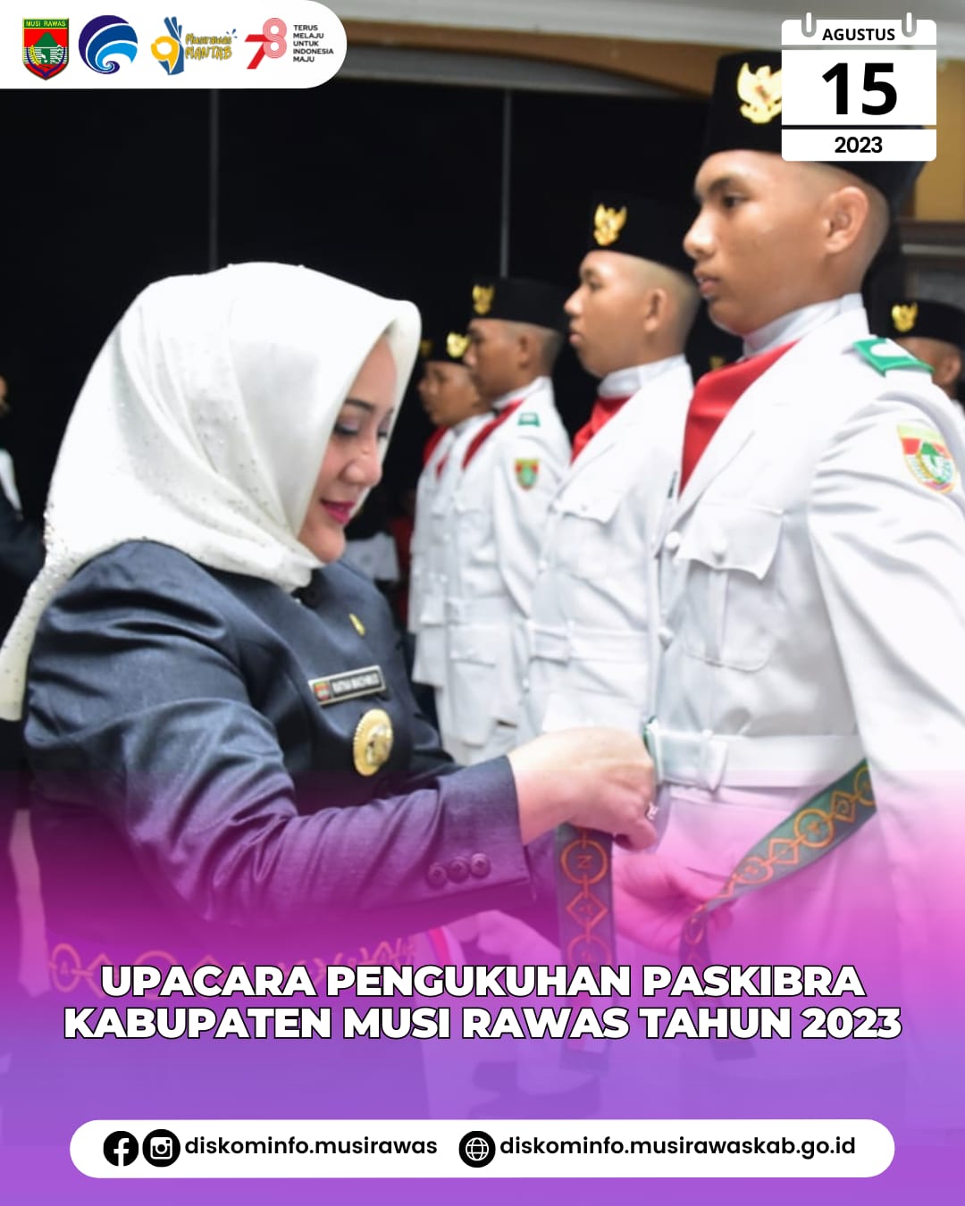 Upacara Pengukuhan Paskibraka Kabupaten Musi Rawas Tahun 2023