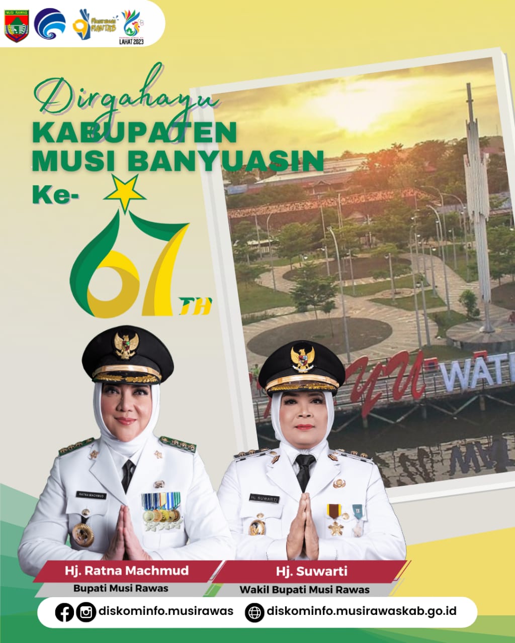 Selamat Kepada Musi Banyuasin atas Dirgahayu yang Ke 67