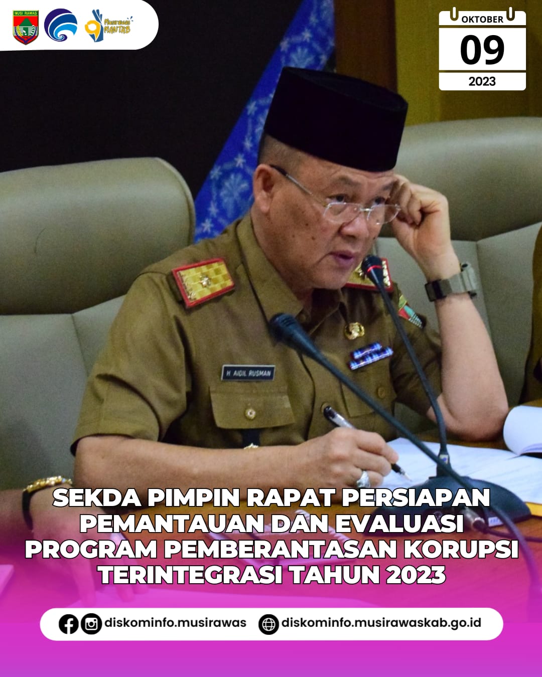 Rapat Pembahasan Persiapan Rapat Koordinasi, Pemantauan dan Evaluasi Program Pemberantasan Korupsi Terintegrasi 2023