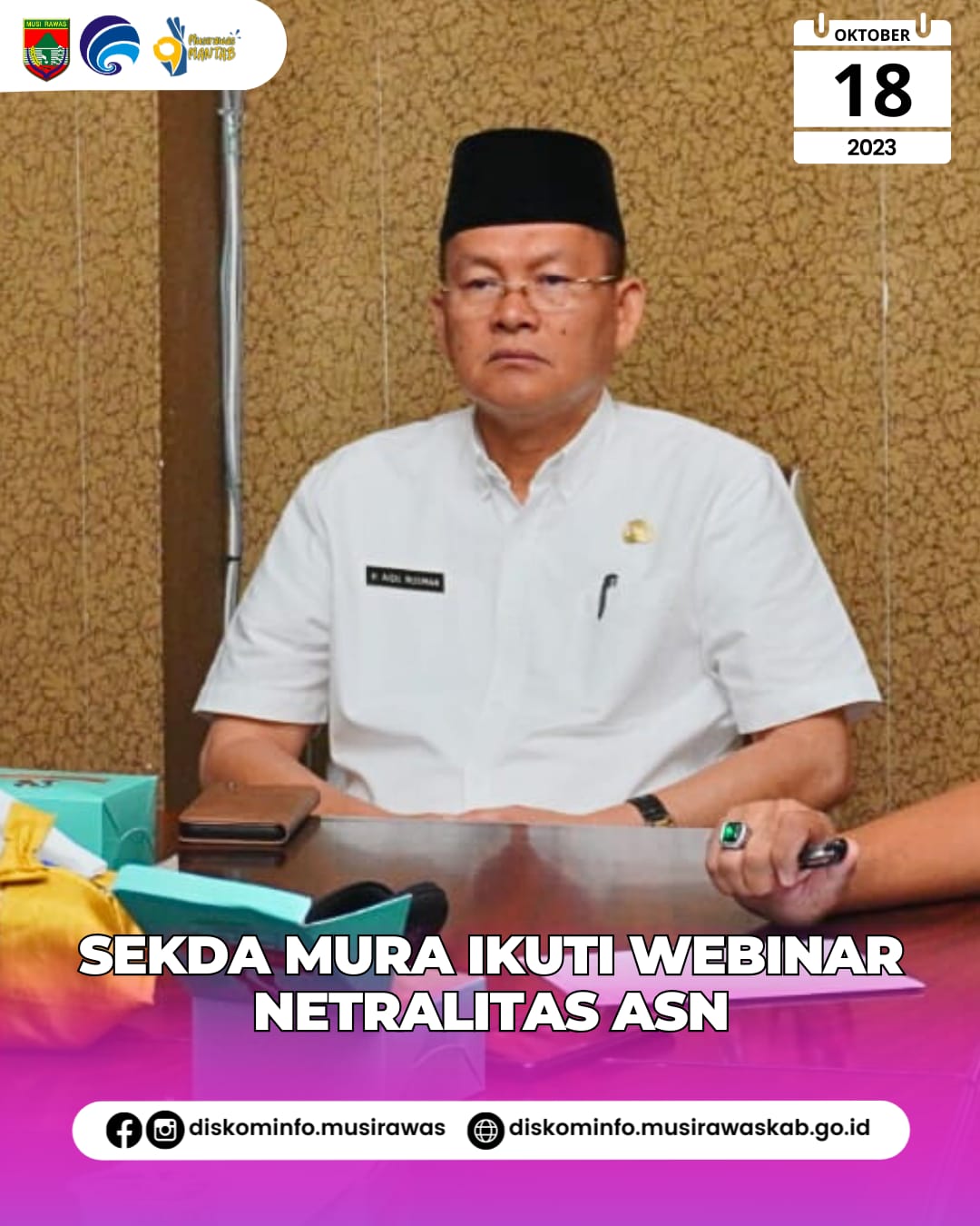 Webinar Netralitas ASN "Terlibat Politisasi, Terjerat Korupsi, Tahun Politik, Tahun Rawan Korupsi ASN