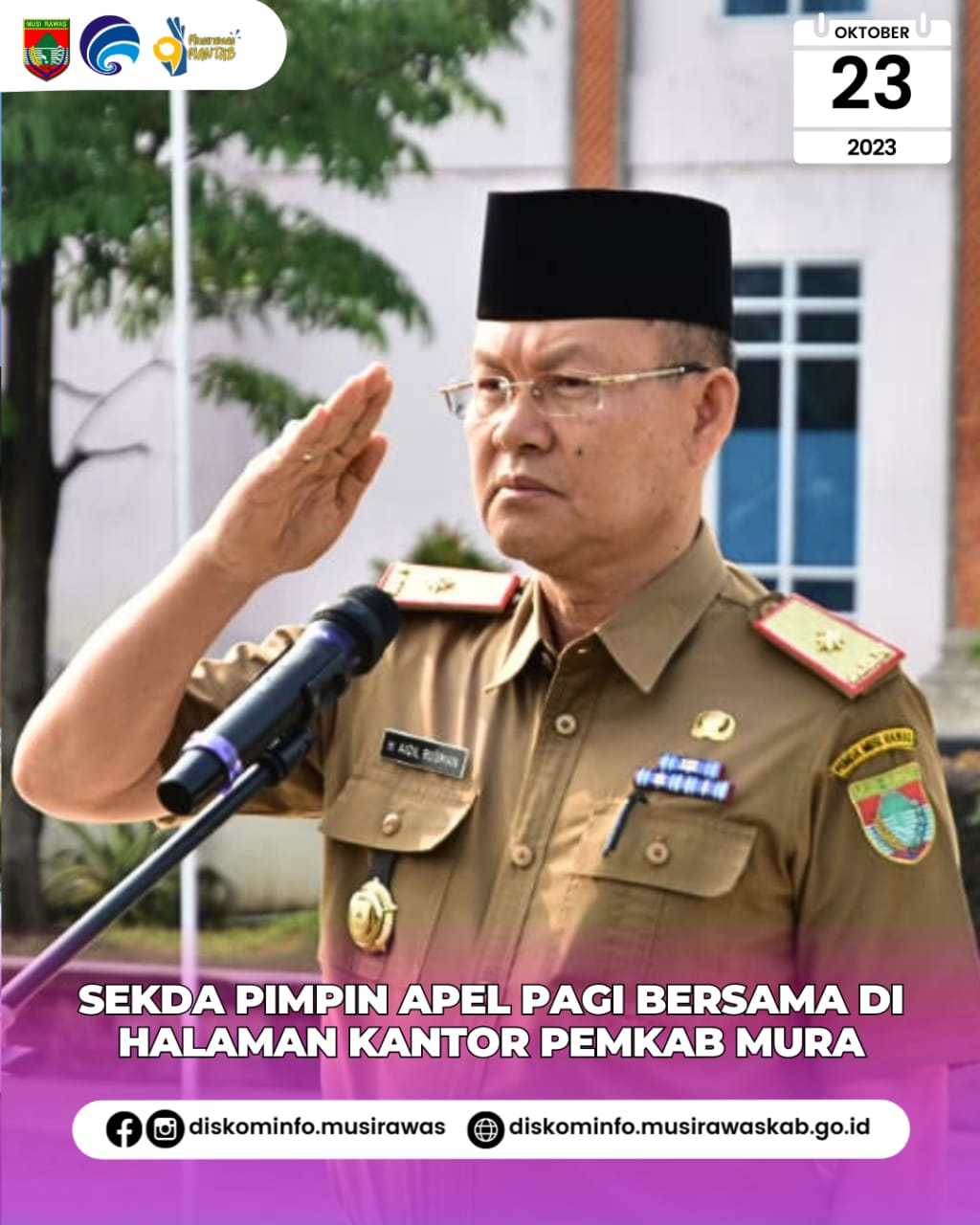 Apel Pagi Bersama di Halaman Kantor Pemkab Musi Rawas