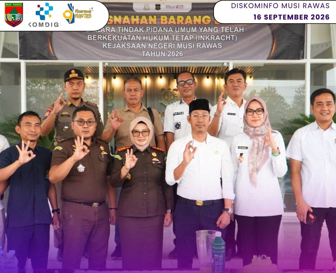 Staf Ahli Bupati Hadiri Pemusnahan Barang Bukti Inkracht di Kejari Musi Rawas