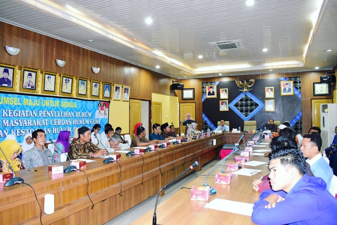 Pembukaan Penyuluhan Hukum Setda Mura dengan Biro Hukum dan HAM Setda Provinsi Sumatera Selatan