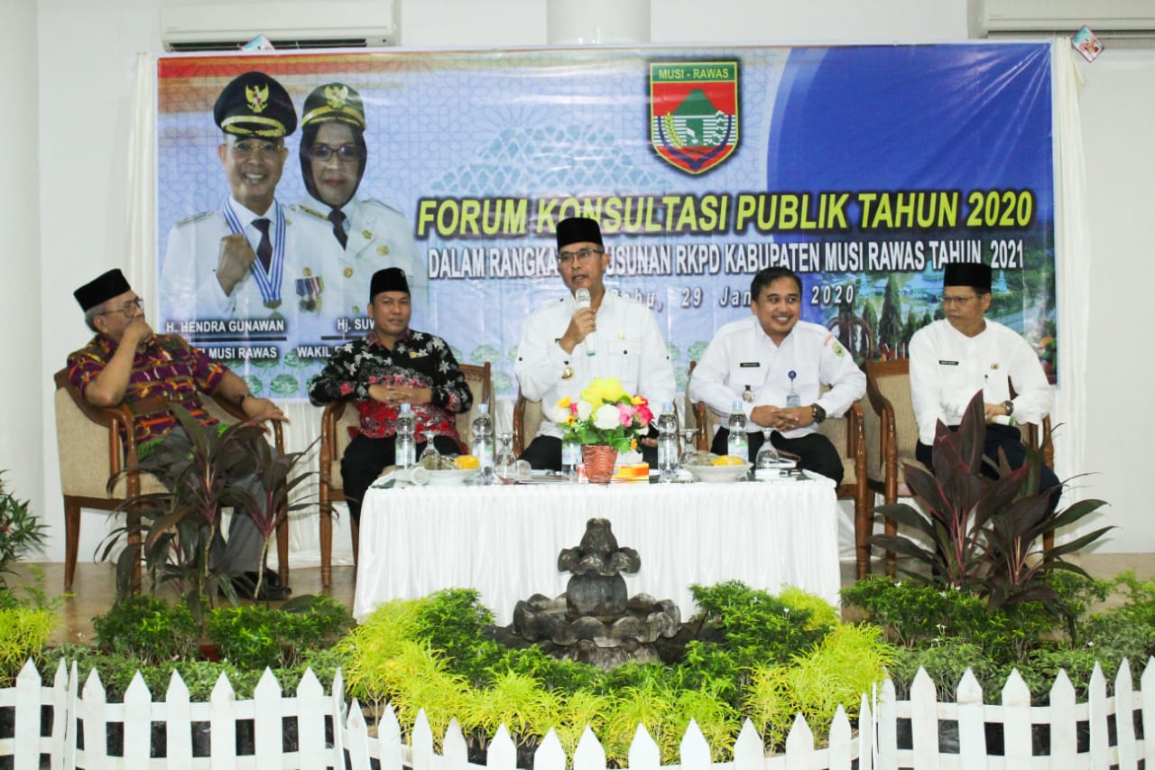 Bupati Buka Forum Konsultasi Publik RKPD Musi Rawas Tahun 2021