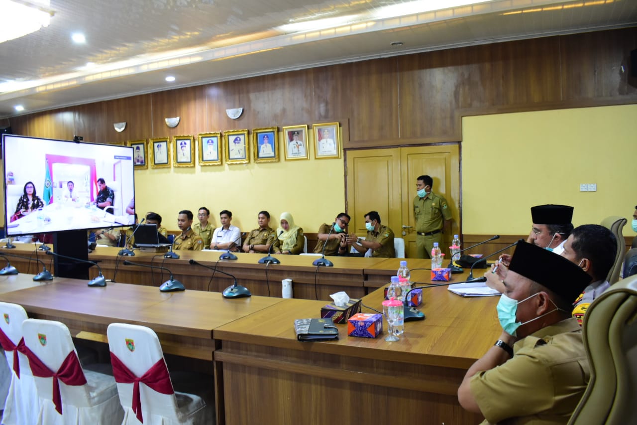 Cegah Bersama Virus Covid-19, Gubernur Sumsel adakan rapat melalui video Conference