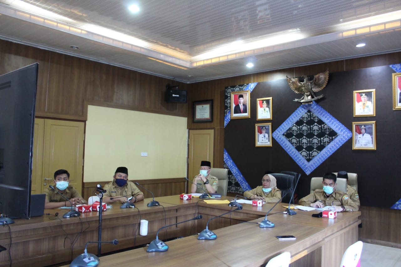 Melalui Rapat Vidcon, Pemkab Mura Perketat Pengawasan OTG Dan ODP