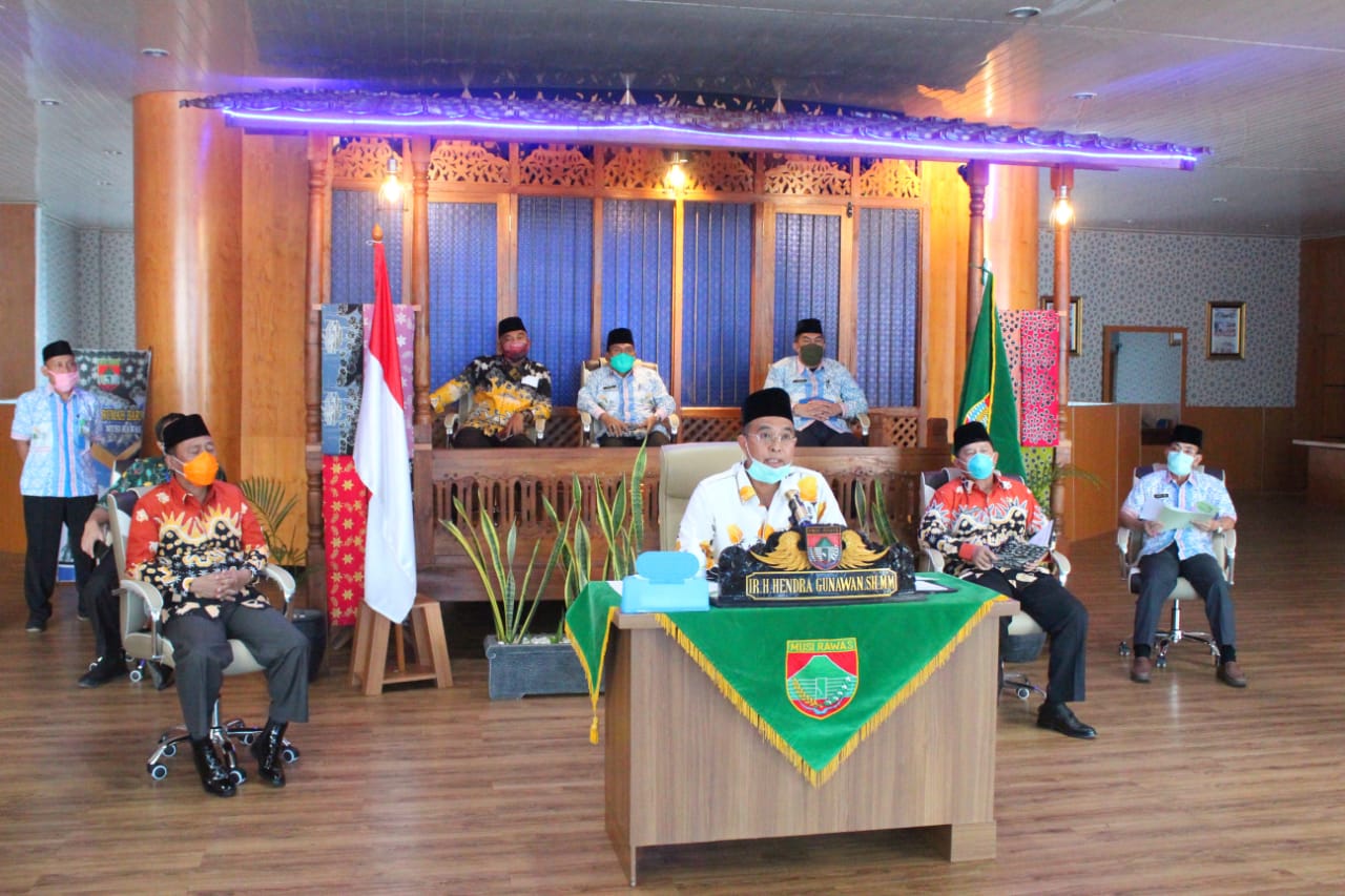 Bupati Mura Ikuti Rakor Bersama KPK Percepatan Penanganan Covid-19 di Sumsel