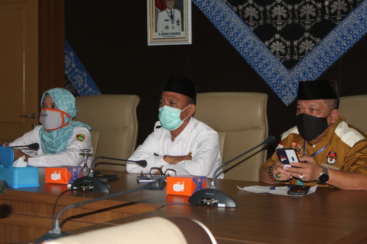 Sekda Ikuti Rakor Permasalahan Pendanaan Pilkada serentak Tahun 2020 Bersama Kemendagri Melalui Vidc