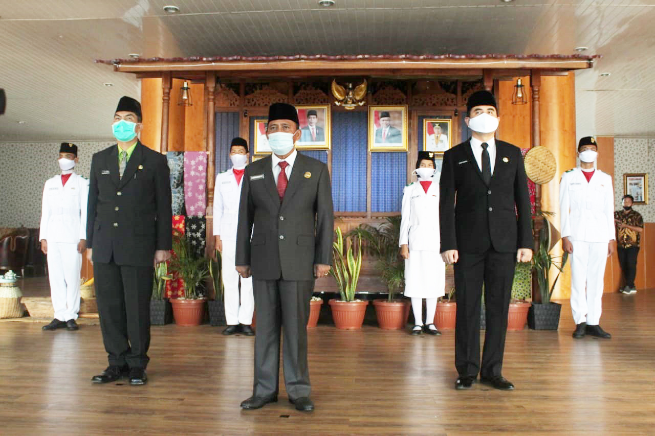 Sekda Mura Ikut Serta Pengukuhan PASKIBRAKA Tingkat Provinsi Sumsel Tahun 2020 Melalui Vidcon