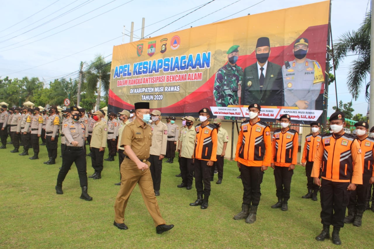 Asisten II Pimpin Apel Kesiapsiagaan Antisipasi Bencana Alam di Kabupaten Musi Rawas