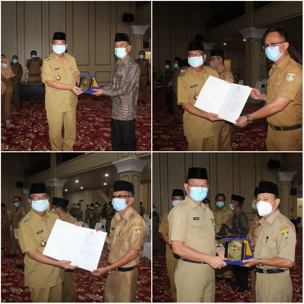 Penyerahan Plakat Bagi Pejabat Pensiun dan Penyerahan Surat Plt Bagi Pejabat Terpilih