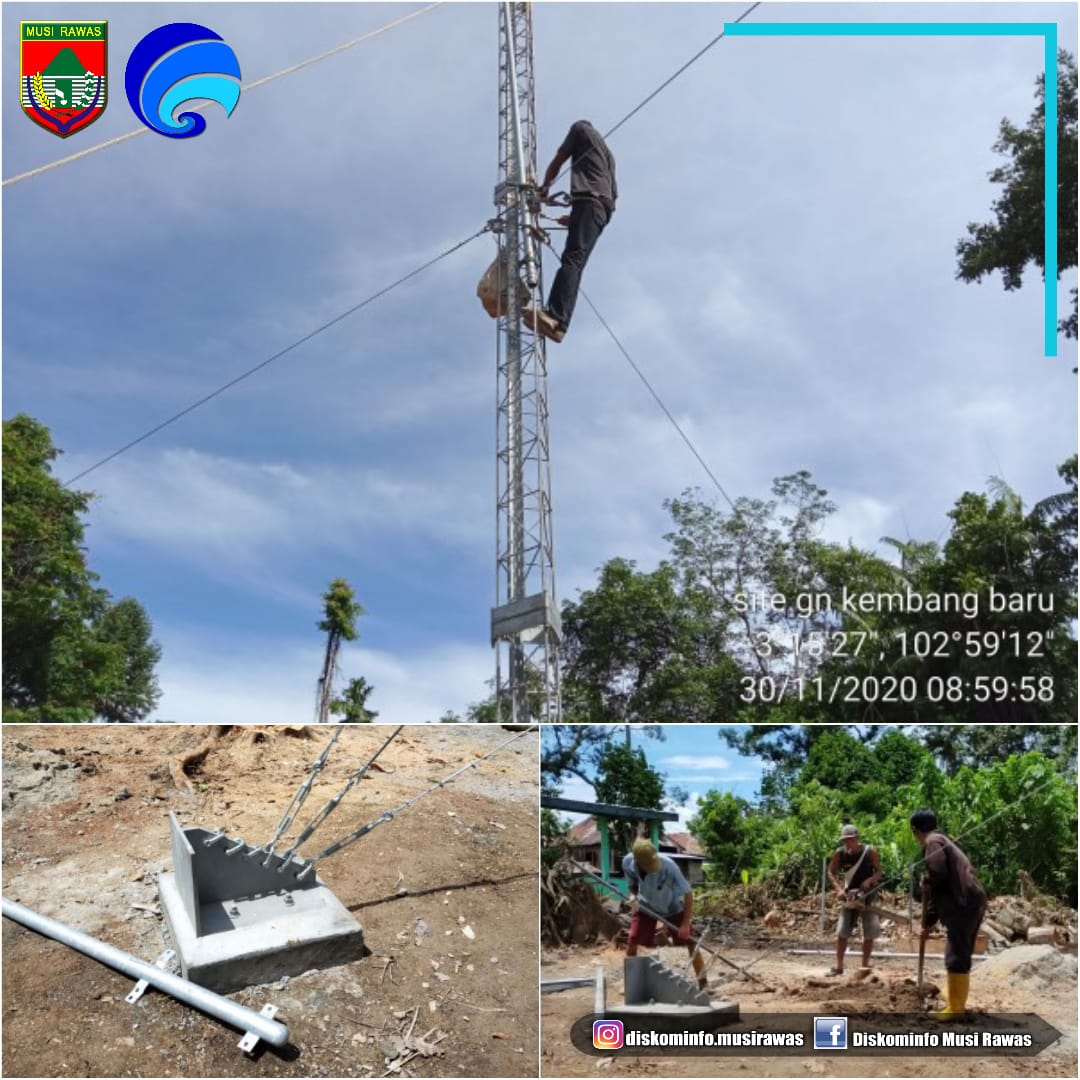 Pembangunan BTS/Menara Telekomunikasi bantuan dari BAKTI KEMENKOMINFO