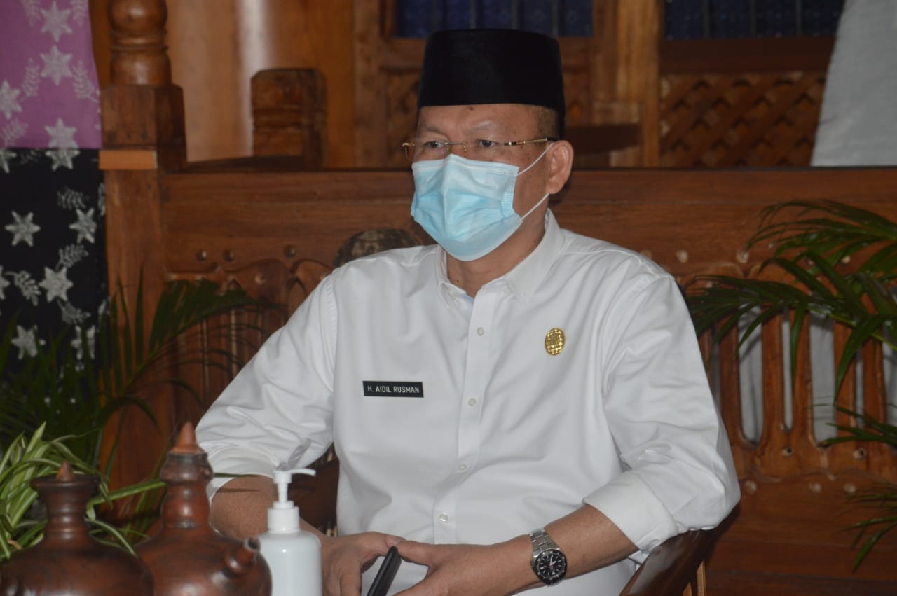 Via Vidcon, Asisten II Ikut Serta Kelas Konsultasi Evaluasi Progres Penganggaran Iuran Jamkesmas