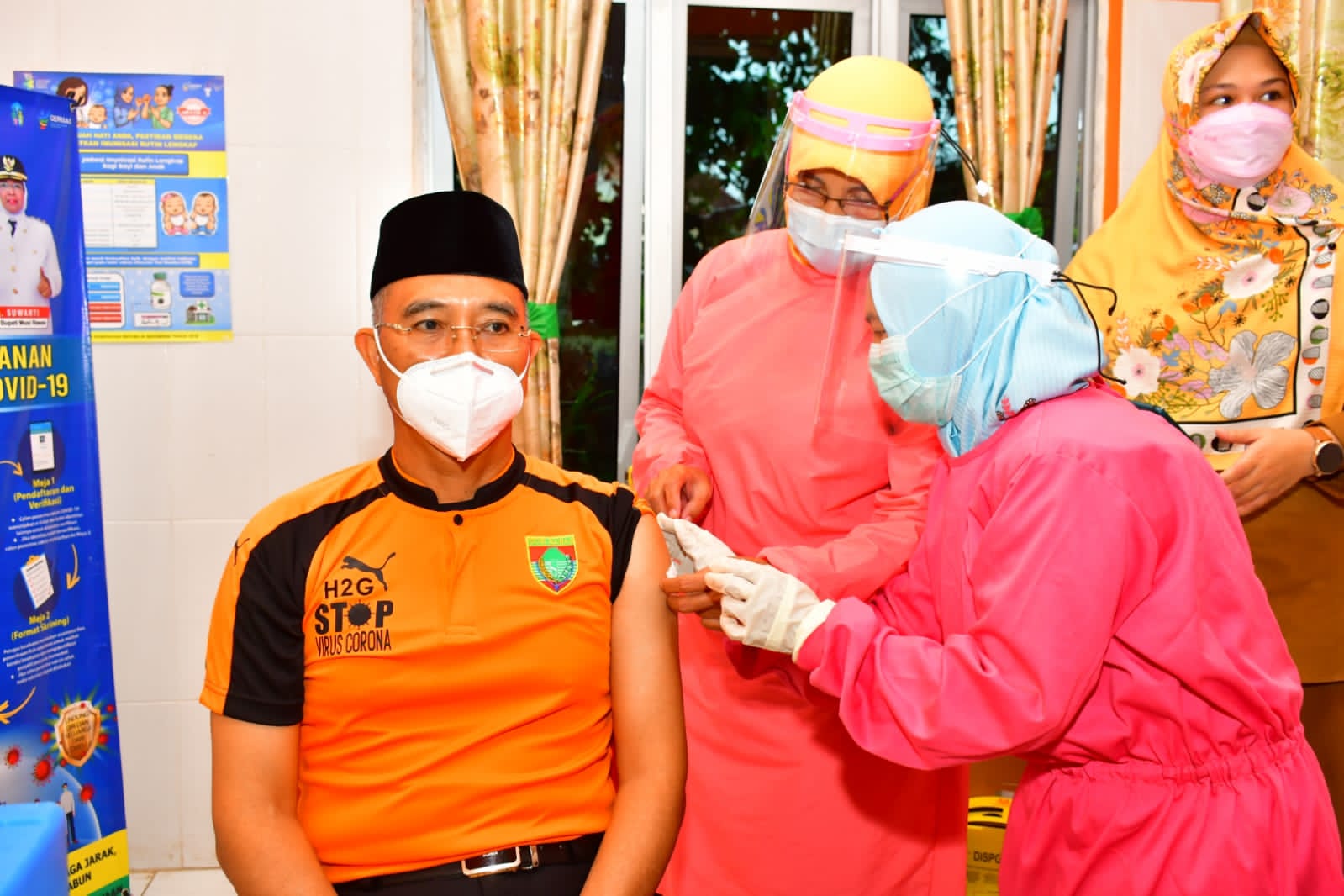 Setelah Disuntik Vaksin Dosis Kedua, Bupati H2G: Prokes Harus Tetap Dipatuhi