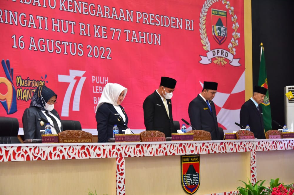 Bupati dan Wabup Hadiri Rapat Paripurna DPRD Musi Rawas Mendengarkan Pidato Kenegaraan Presiden RI