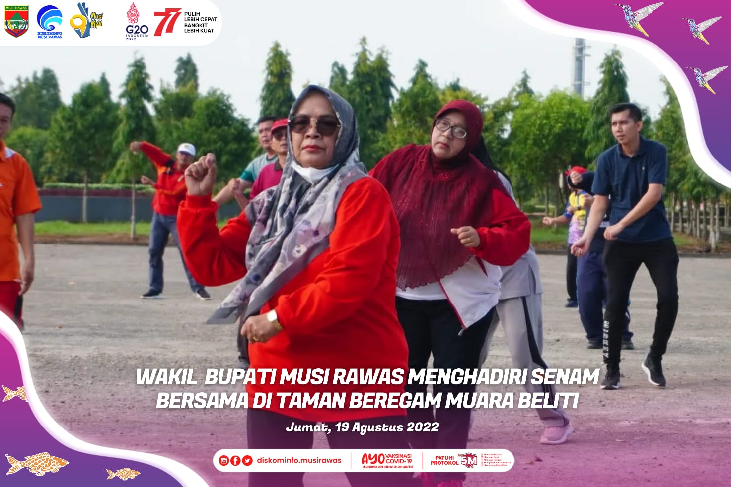 Senam Bersama di Taman Beregam Muara Beliti