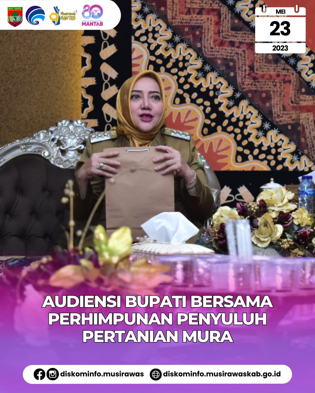 Audiensi Bupati Musi Rawas bersama Perhimpunan Penyuluh Pertanian Kabupaten Musi Rawas