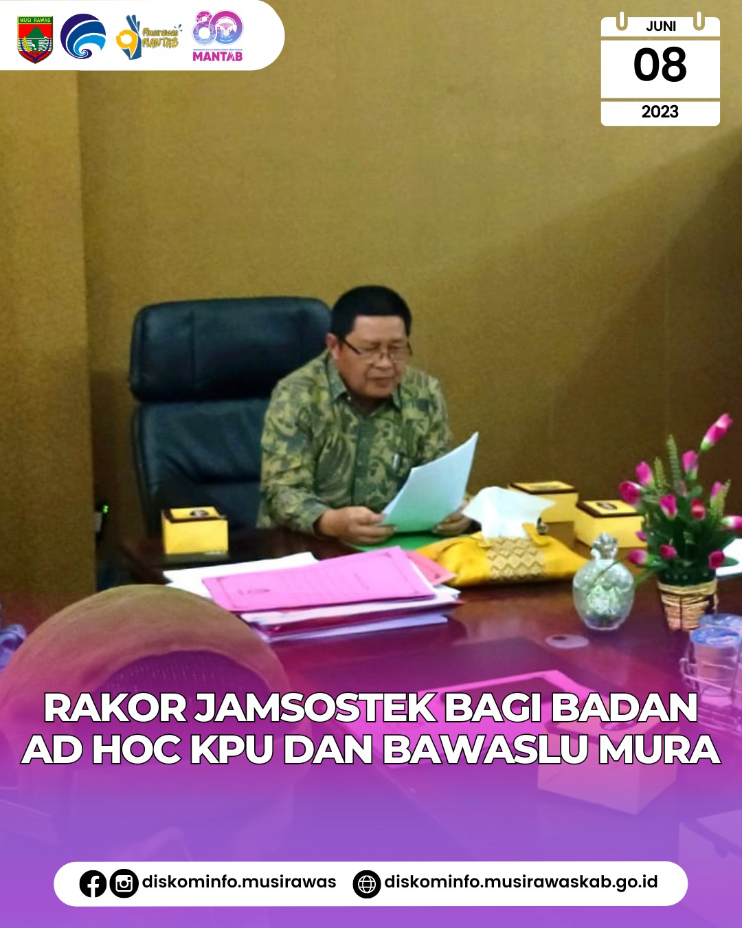 Rapat Koordinasi Perlindungan Jaminan Sosial Tenaga Kerja bagi Badan Ad Hoc KPU dan Bawaslu