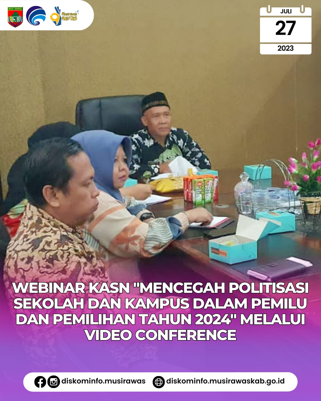 Webinar KASN Mencegah Politisasi Sekolah dan Kampus dalam Pemilu dan Pemilihan Tahun 2024