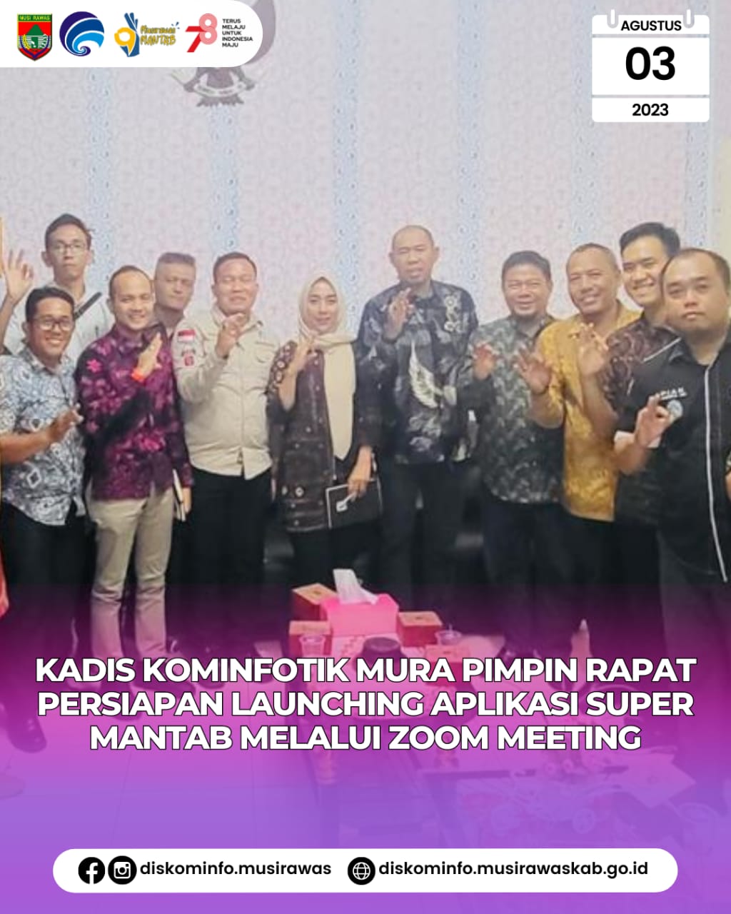 Rapat Persiapan Launching Aplikasi Super Mantab (Satu Pintu Layanan Integrasi dalam Genggaman Tablet)