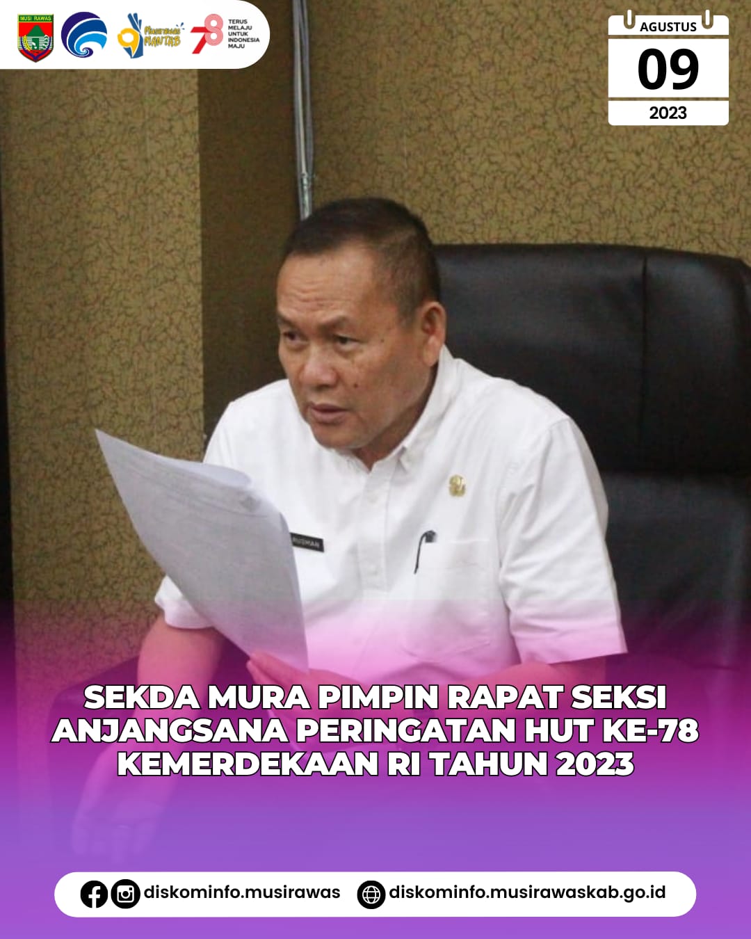 Rapat Seksi Anjangsana Peringatan Hari Ulang Tahun Ke 78 Kemerdekaan Republik Indonesia