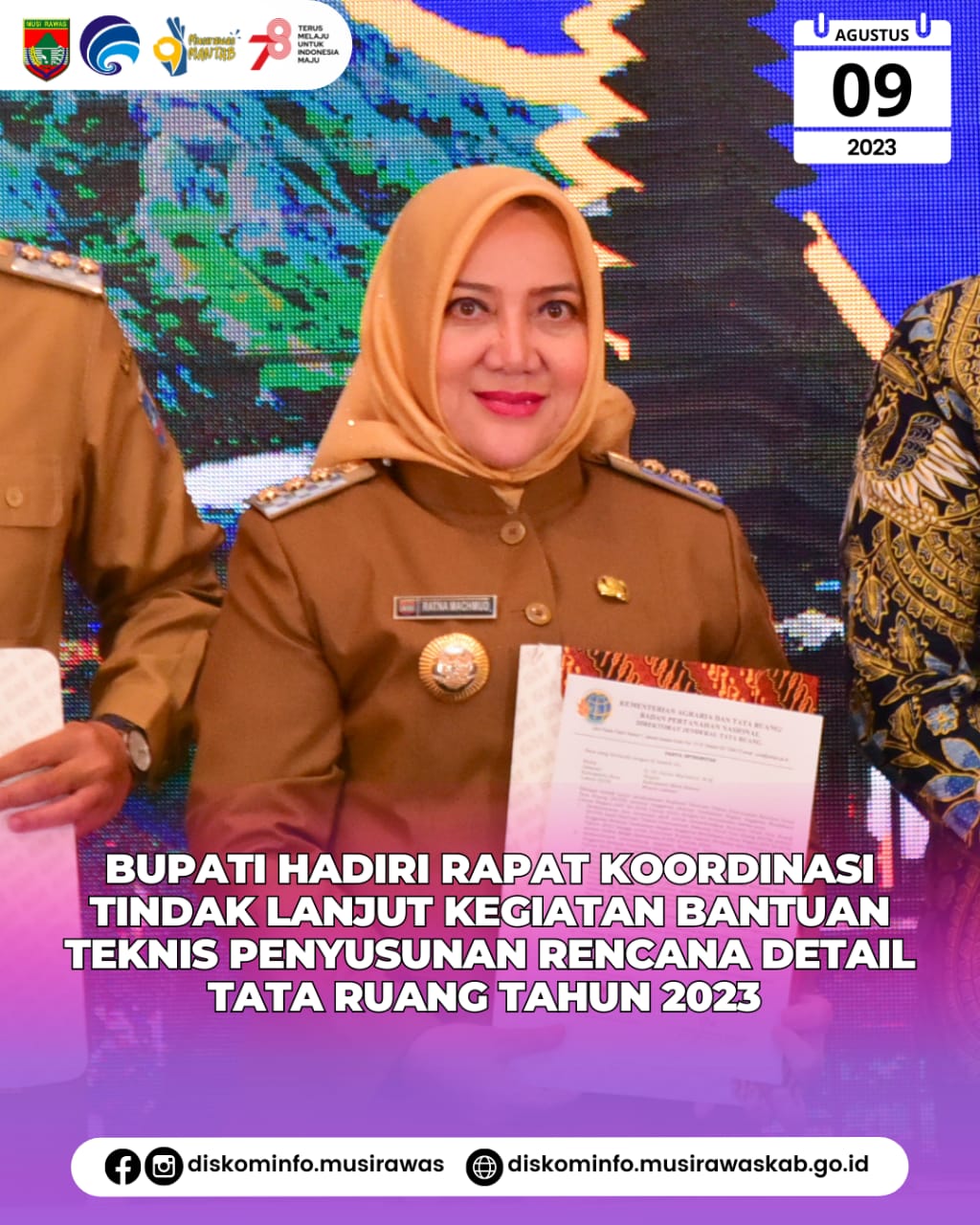 Penandatanganan Pakta Integritas Kegiatan Bantuan Teknis Pelaksanaan Penyusunan RDTR melalui APBT BA BUN