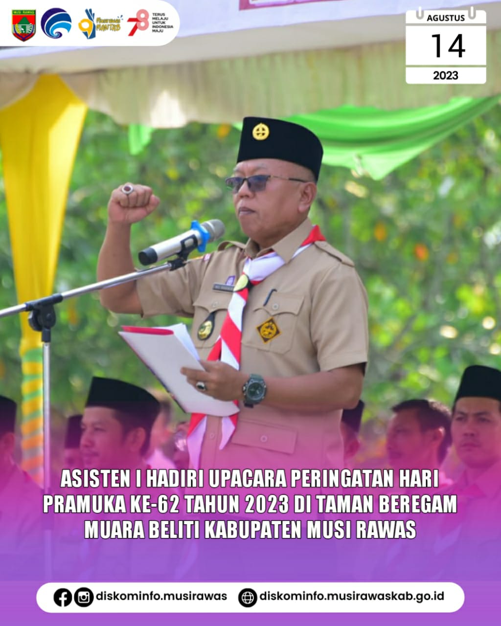 Upacara Peringatan Hari Pramuka ke 62 Tahun 2023