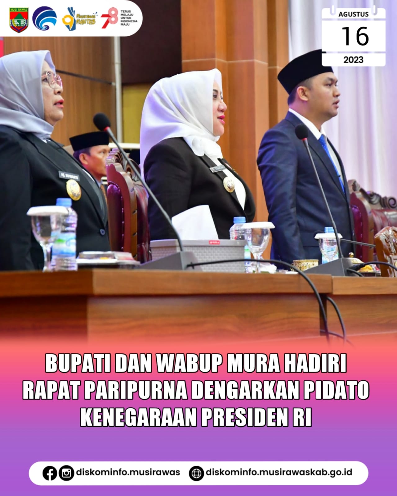 Rapat paripurna yang dipimpin oleh Wakil Ketua II DPRD Hendra Adi Kusuma