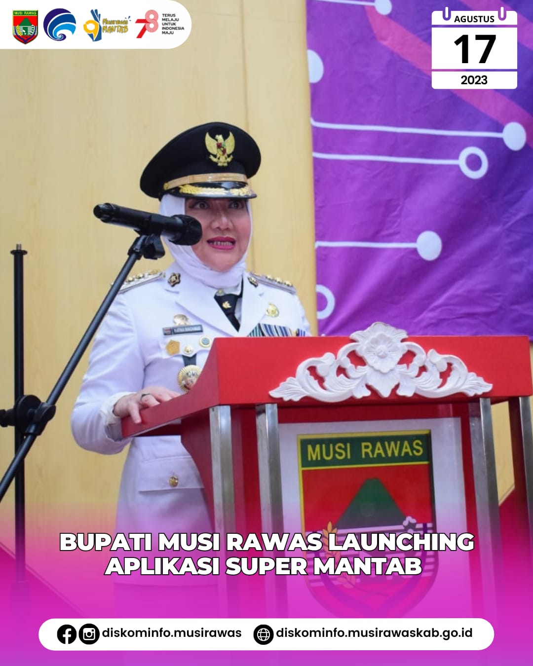 Launching Aplikasi Super Mantab bertempat di Auditorium