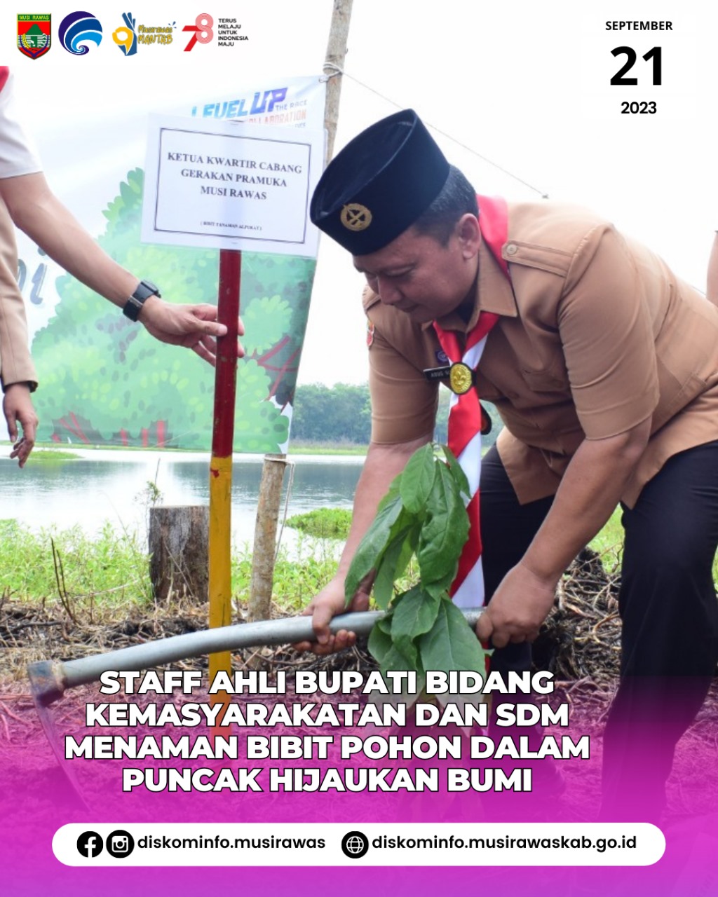 Penanaman bibit pohon dalam Puncak Hijaukan Bumi bersama FIF Group