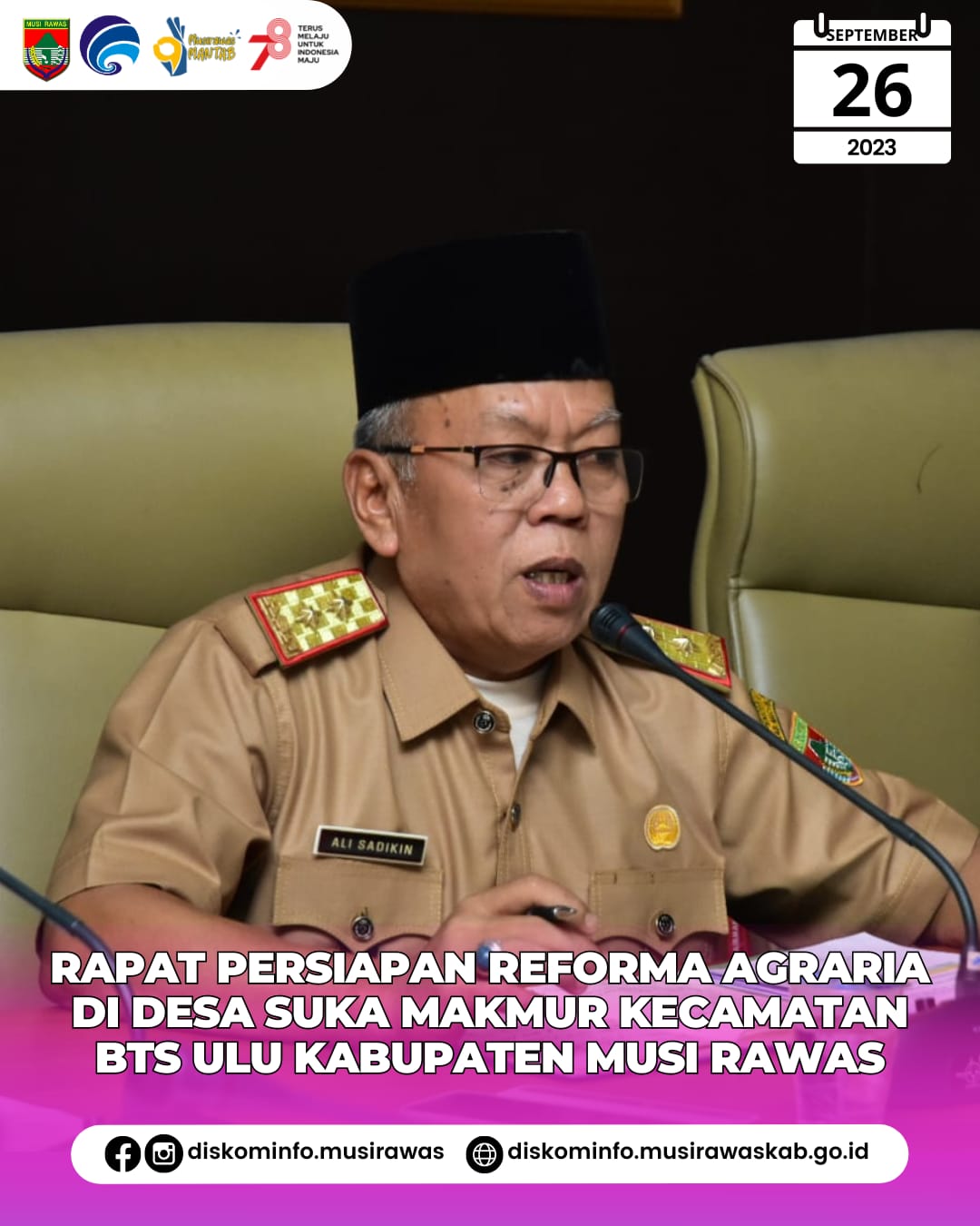 Rapat Persiapan Kampung Reforma Agraria dan Pembagian Sertifikat di Desa Suka Makmur Kecamatan BTS Ulu