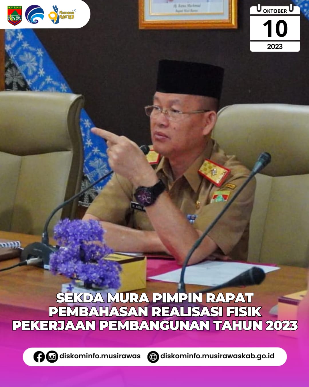 Rapat Pembahasan Realisasi Fisik Pekerjaan Pembangunan Tahun 2023
